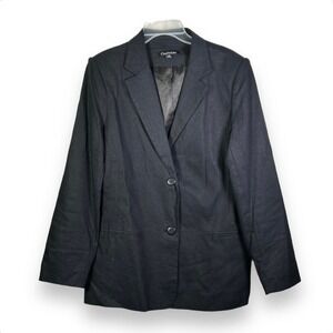 Chadwick's Linen Blend Dusty Black, Dark Gray Blazer Size 16 - "Dale"